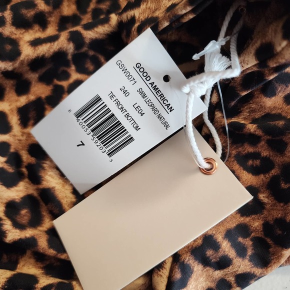 GOOD AMERICAN Waist Cincher Swim Bottoms Leopard Plus Size 4XL NWT - Picture 4 of 6